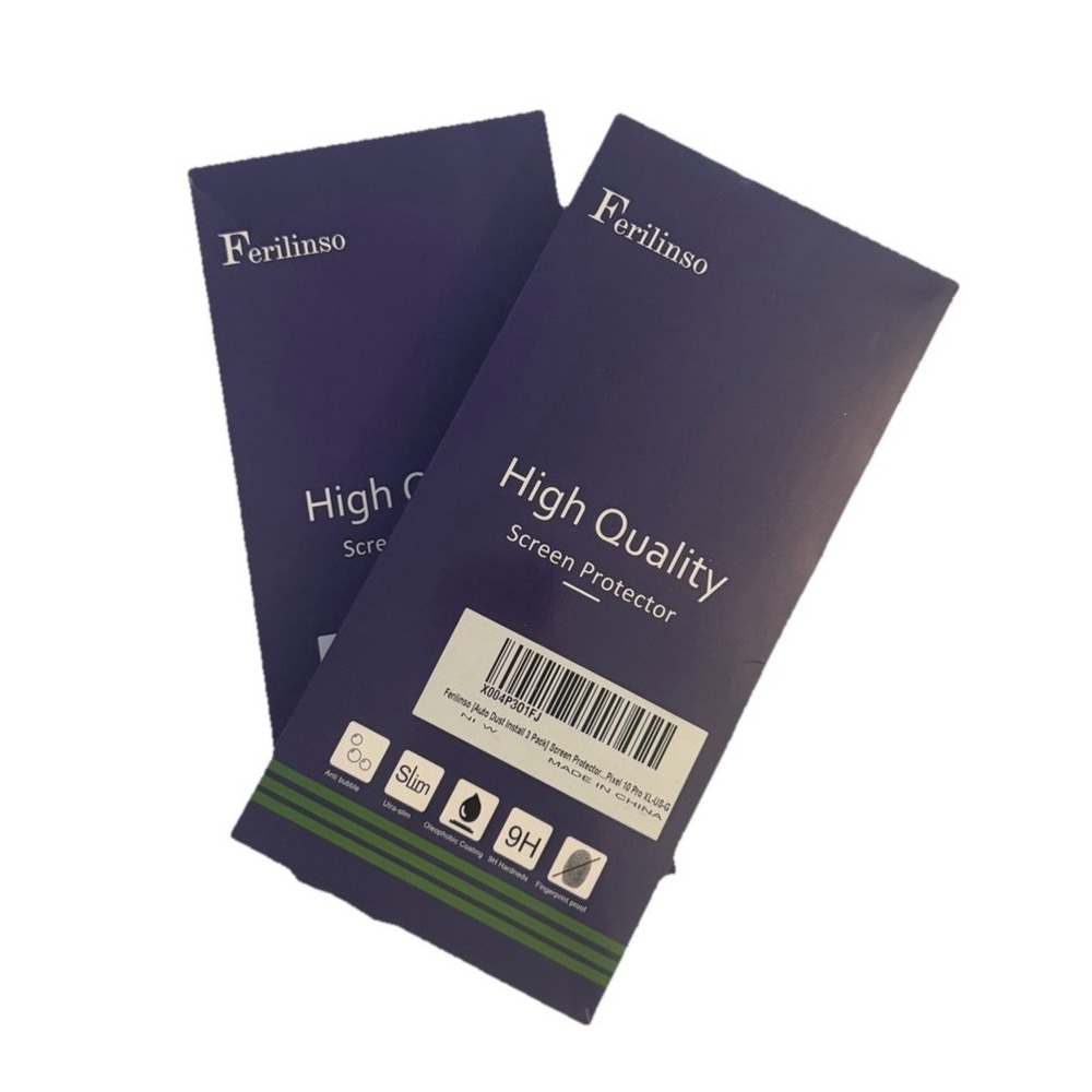 2 Boxes of Ferilinso 2-Pack 9H Screen Protectors Pixel 10 Pro XL New